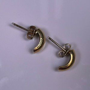 1980s Tiffany & Co Elsa Peretti 18K Gold Huggie Bean Stud Earrings RARE (R045)